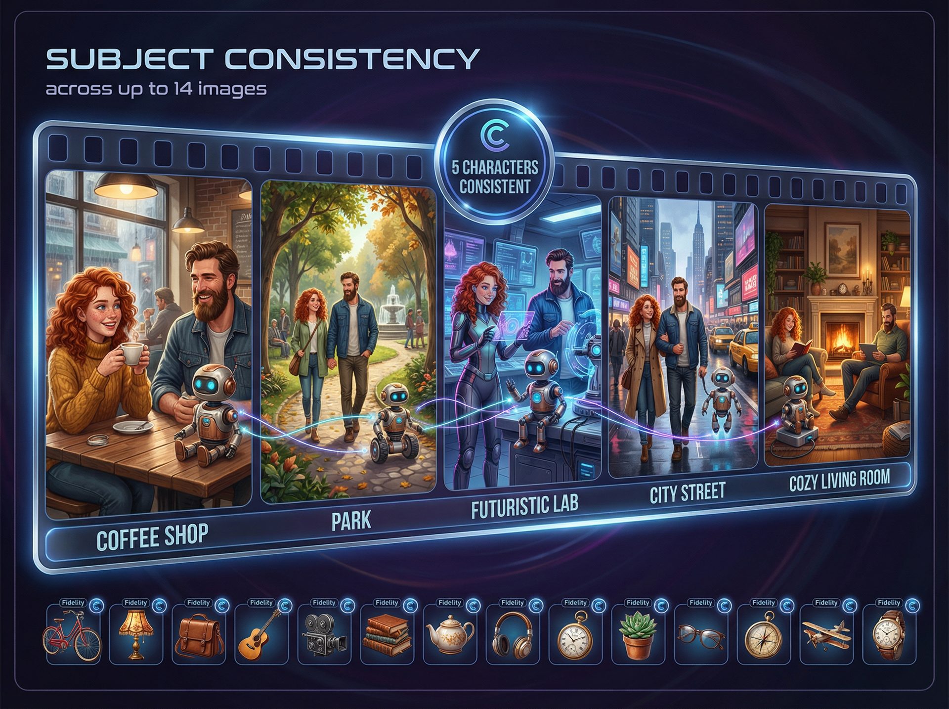 Subject Consistency (Up to 14 Images)